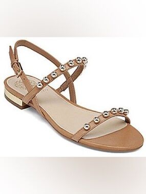 Vince Camuto Studded Leather Gladiator Sandals Tank Flat Boho Chic Womens 9